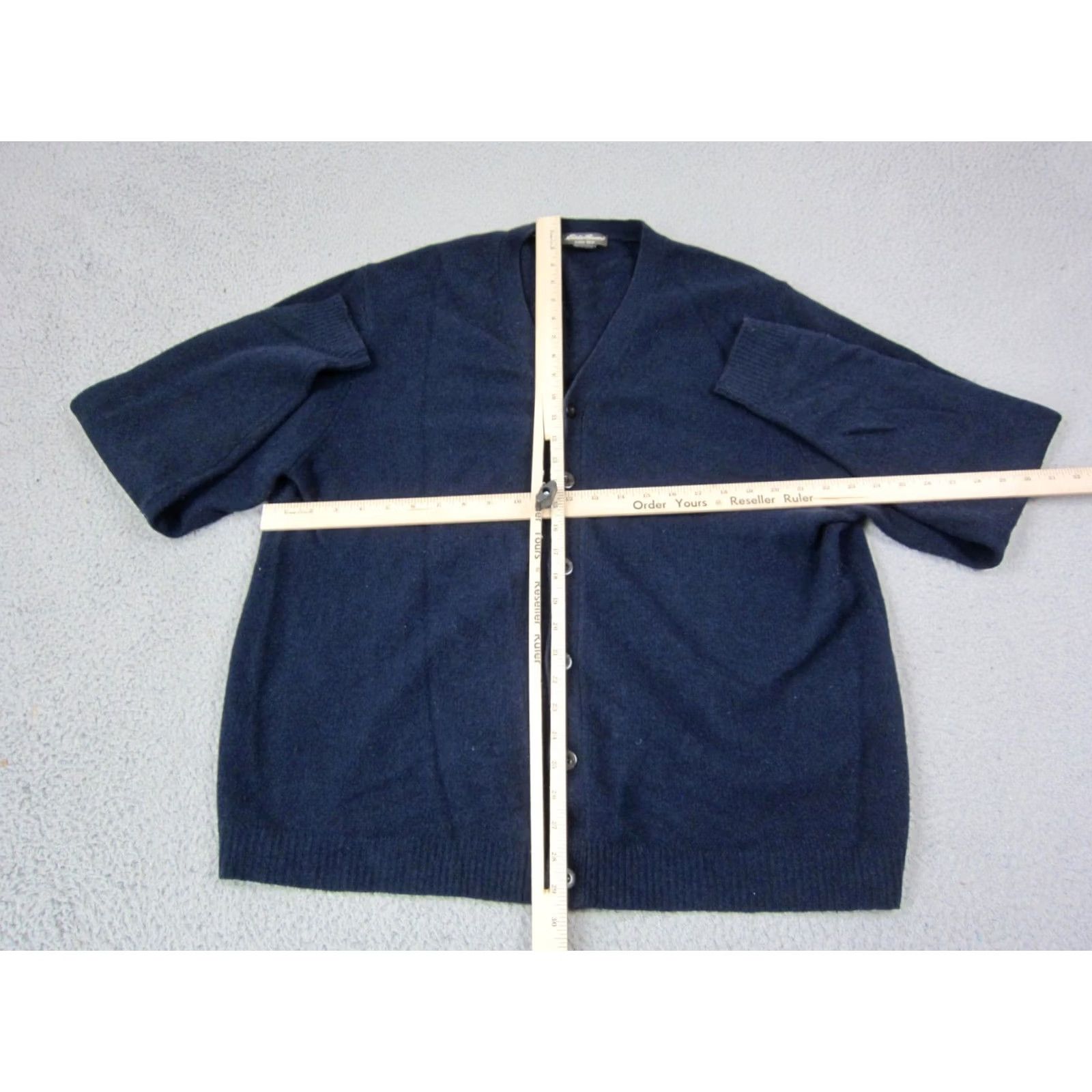 Eddie Bauer Eddie Bauer Cardigan Mens XL Blue Lambswool Button Front Sweater Size US XL / EU 56 / 4 - 6 Thumbnail