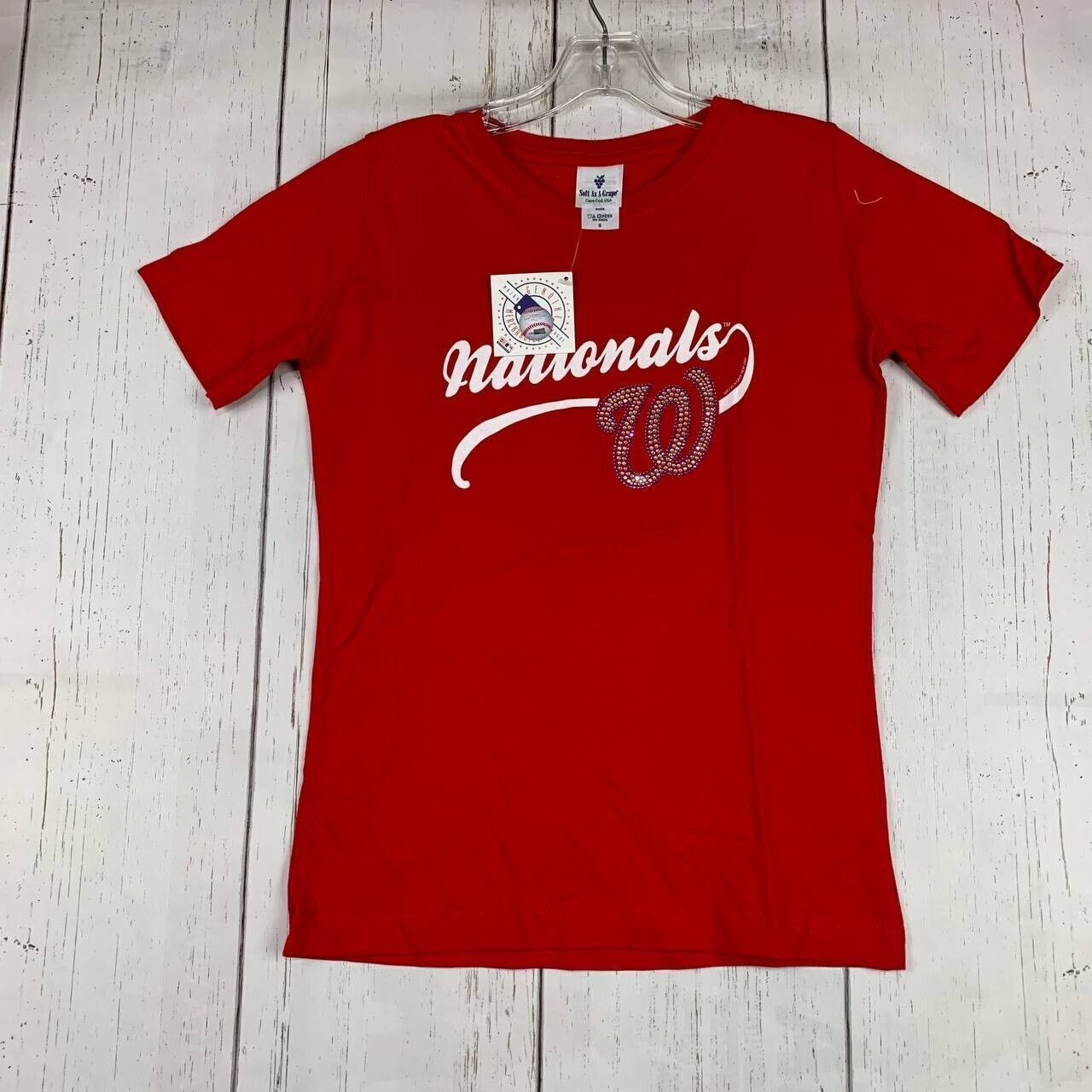 MLB Washington Nationals MLB Soft As A Grape T-Shirt Red Women Size S / US 4 / IT 40 - 1 Thumbnail