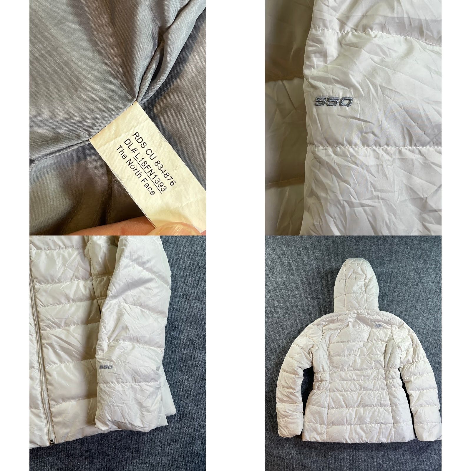 The North Face The North Face Puffer Jacket Women Small Cream Hooded Elastic Waist Quilted Zip Size S / US 4 / IT 40 - 9 Thumbnail