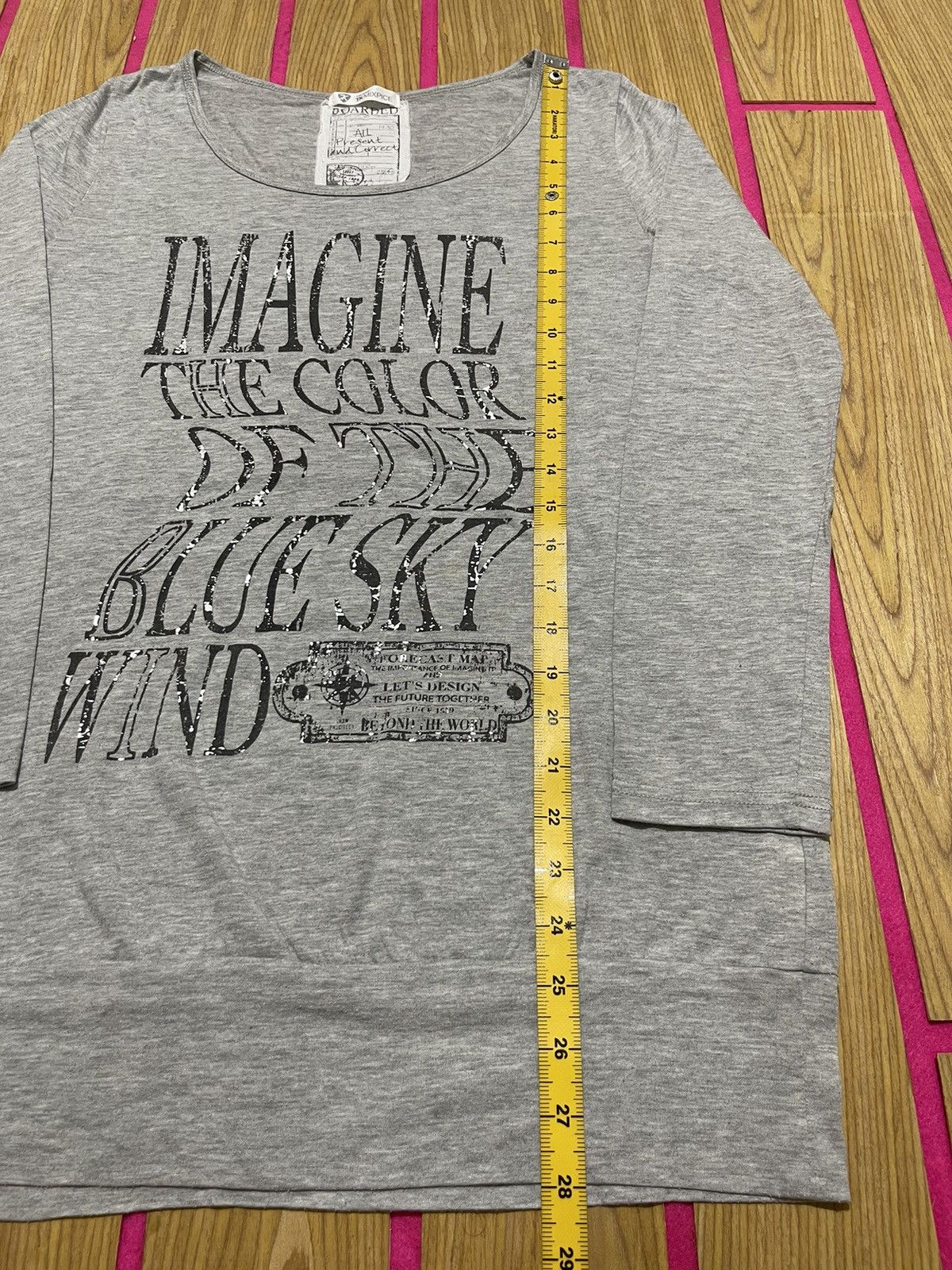 If Six Was Nine Y2K BOARDED long sleeve t-shirt with screen printed text Size US M / EU 48-50 / 2 - 8 Thumbnail