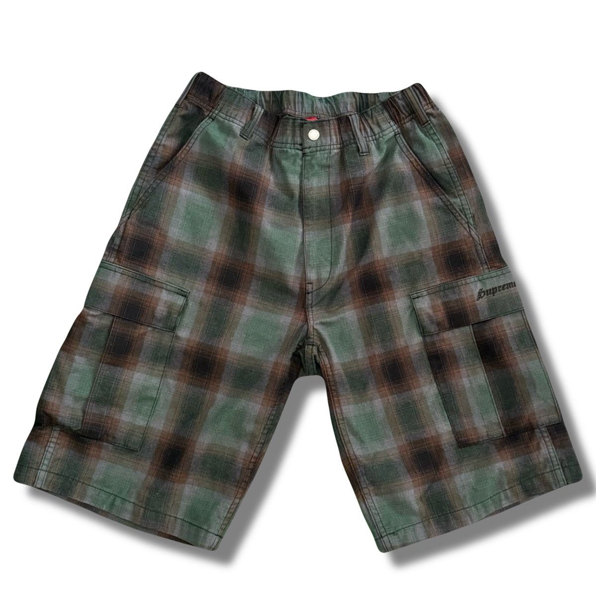 Supreme Supreme Plaid Cargo Shorts – Green/Brown | Grailed