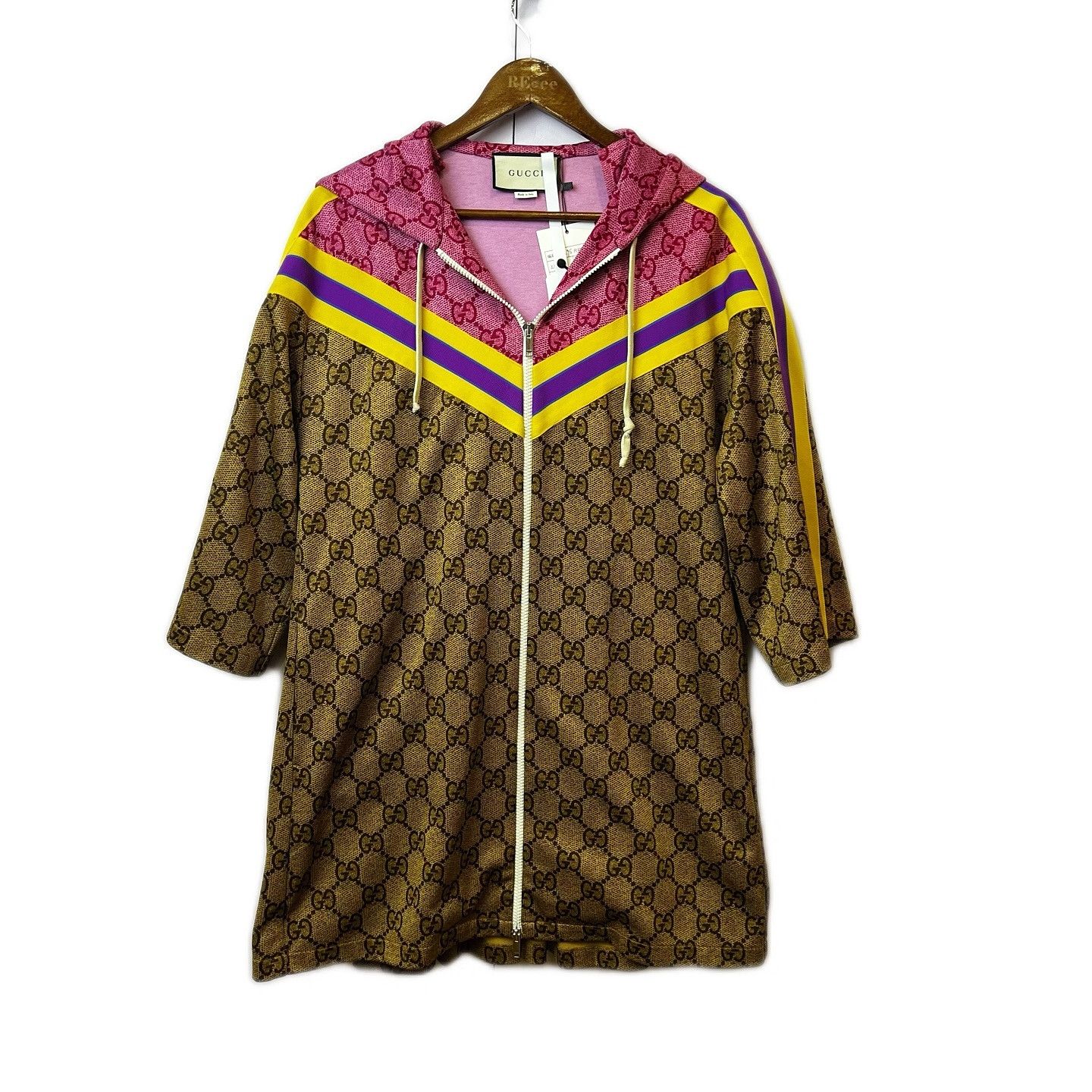 Gucci Gucci Logo Print Zip-Up Hoodie Dress Size S Size S / US 4 / IT 40 - 1 Thumbnail