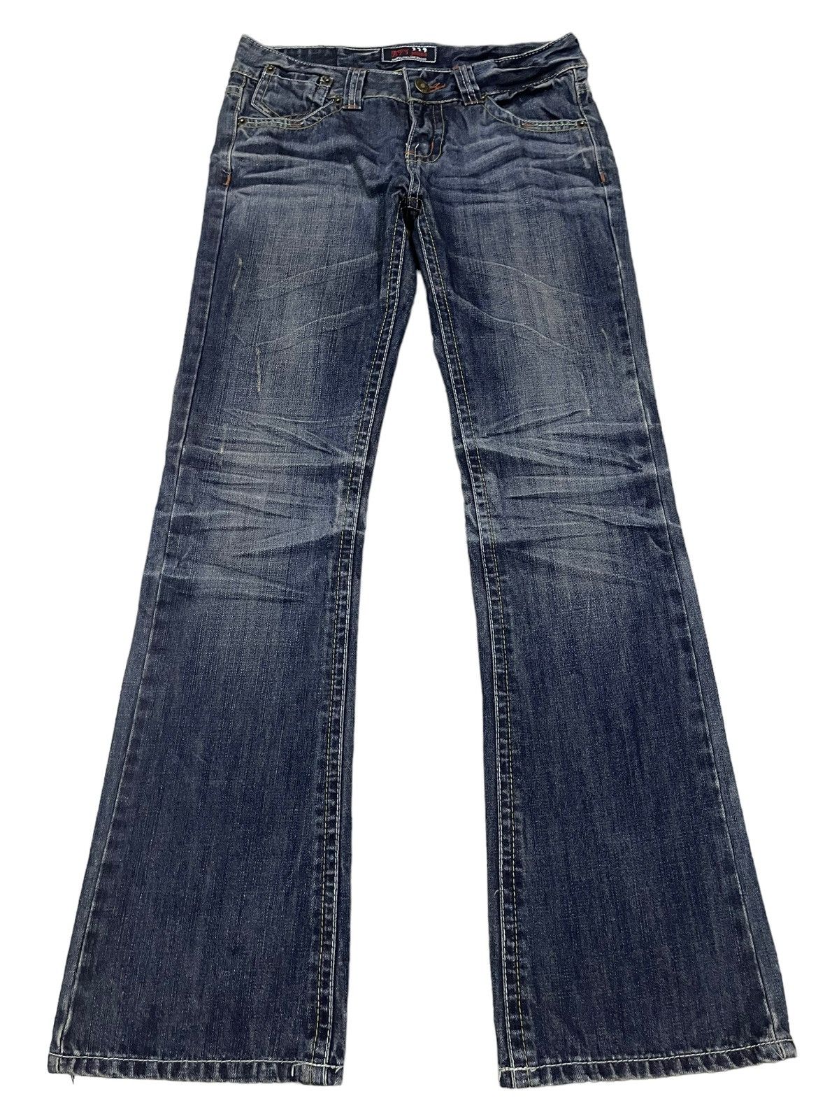 image of Hype Vintage Blue Wash Style Flare Jeans, Men's (Size 30)