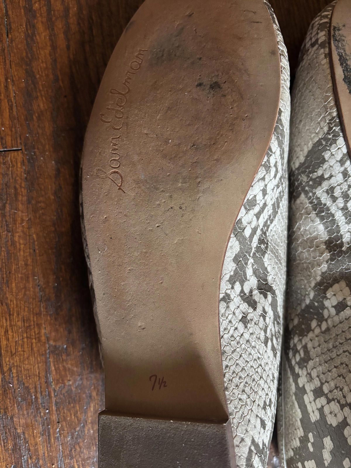 Designer EUC Sam Edelman Women's Snake Print Ballet Flats Size US 7.5 / IT 37.5 - 6 Thumbnail