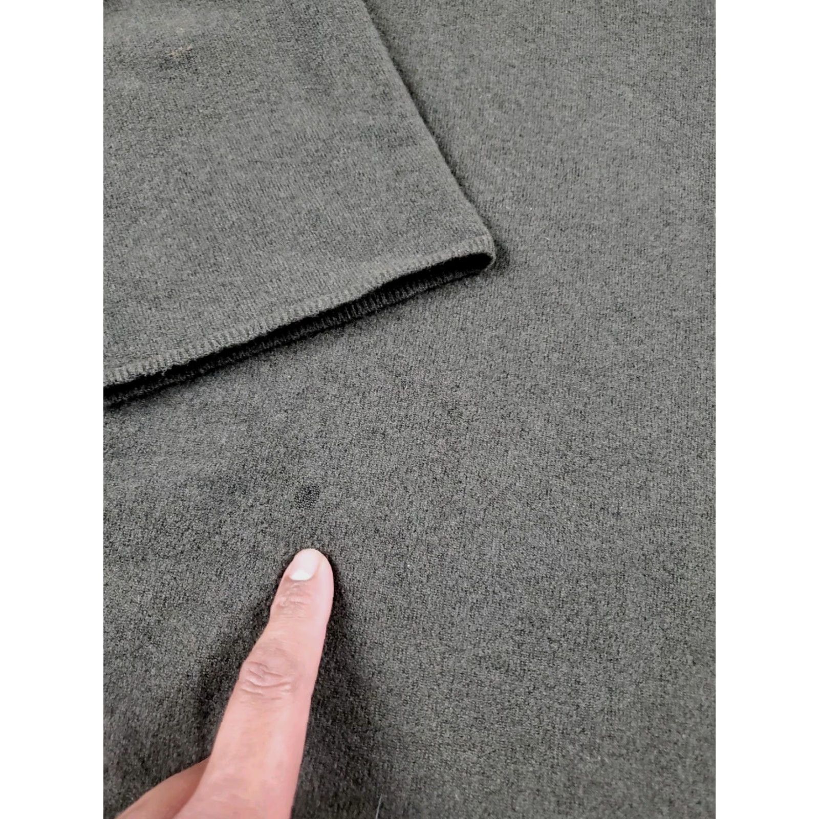 Massimo Dutti Massimo Dutti A-Line Dress Large Womens Green V-Neck Wool Blend Stretch Size L / US 10 / IT 46 - 4 Thumbnail