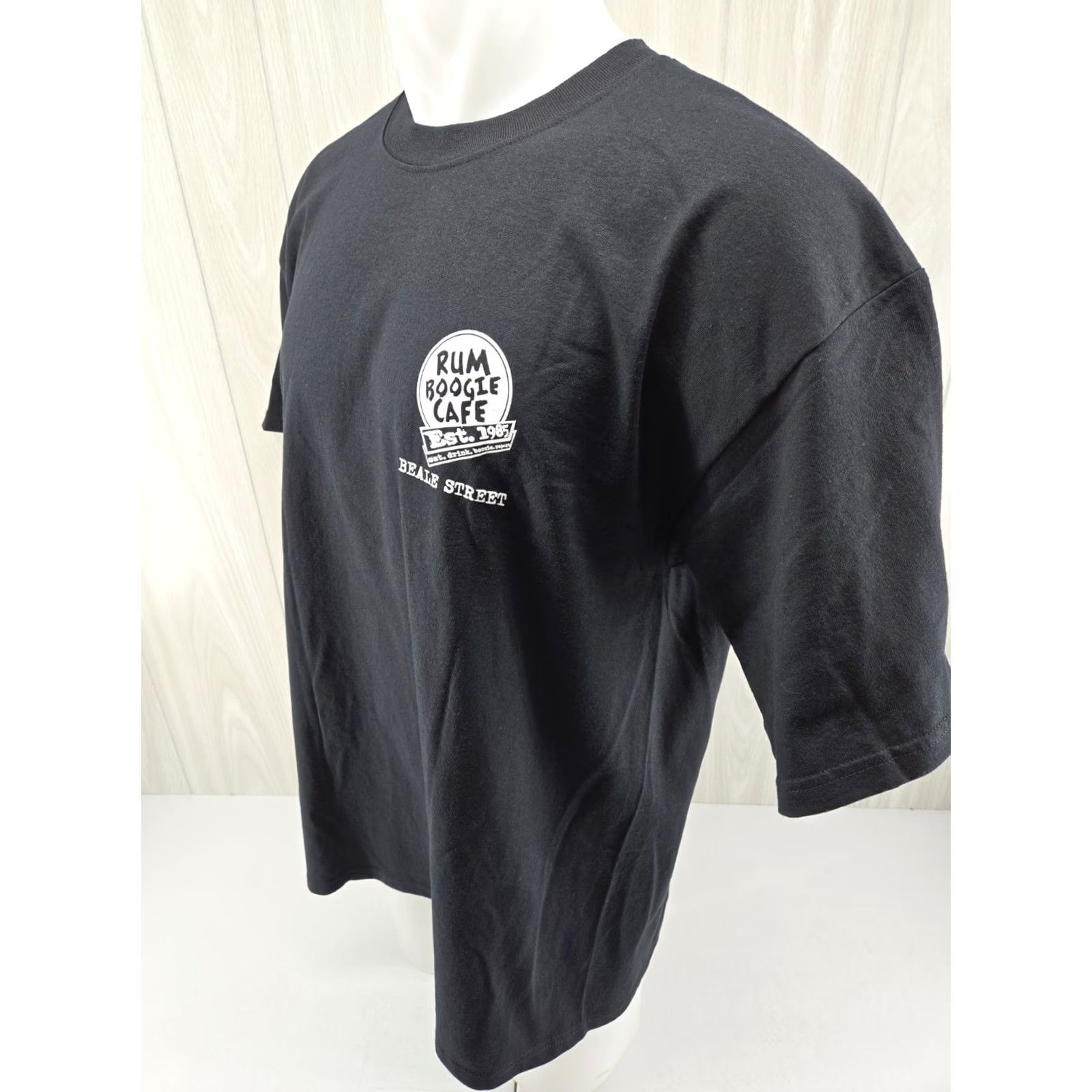 Gildan Rum Boogie Cafe Shirt Mens XL Beale Street Memphis Black Guitars Size US XL / EU 56 / 4 - 5 Thumbnail