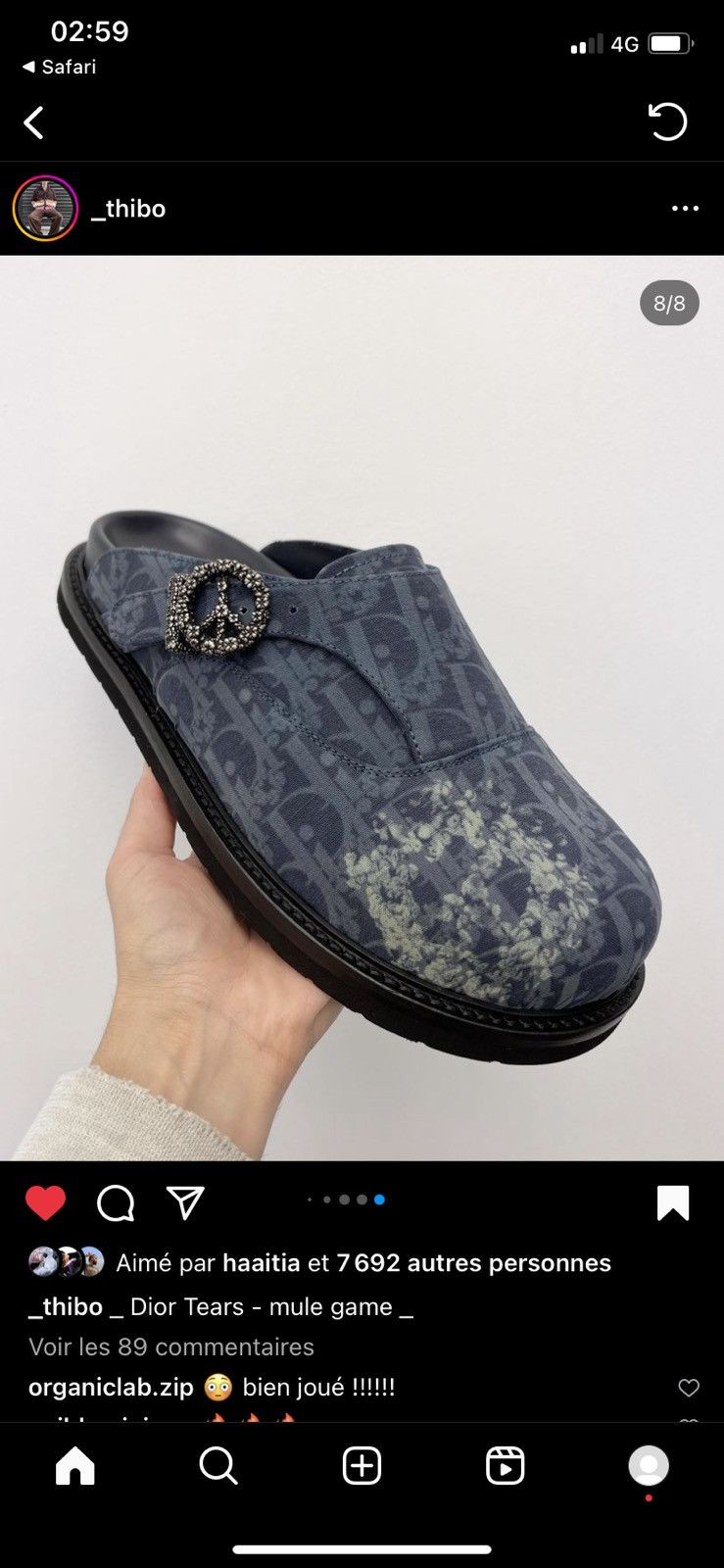 DENIM TEARS × Dior Dior Tears Aqua Mules | Grailed