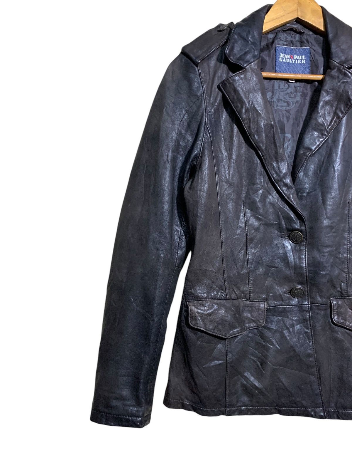Jean Paul Gaultier 🔥J.P.G LEATHER JACKETS DARK BROWN Size M / US 6-8 / IT 42-44 - 2 Thumbnail