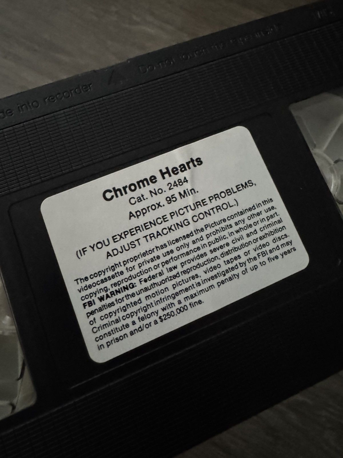 Vintage Vintage Chrome Hearts VHS Movie Tape Size ONE SIZE - 5 Thumbnail
