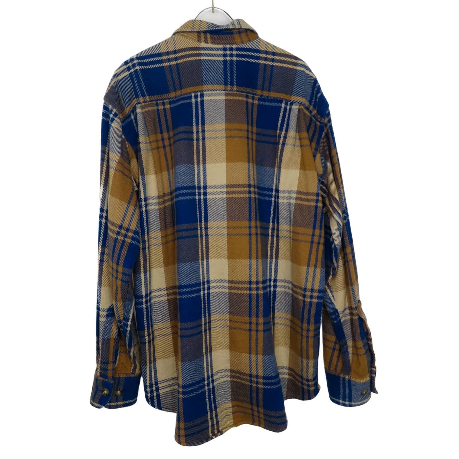 Cabelas Cabela's Yellow & Blue Flannel Button Down Shirt Medium Size US M / EU 48-50 / 2 - 2 Thumbnail