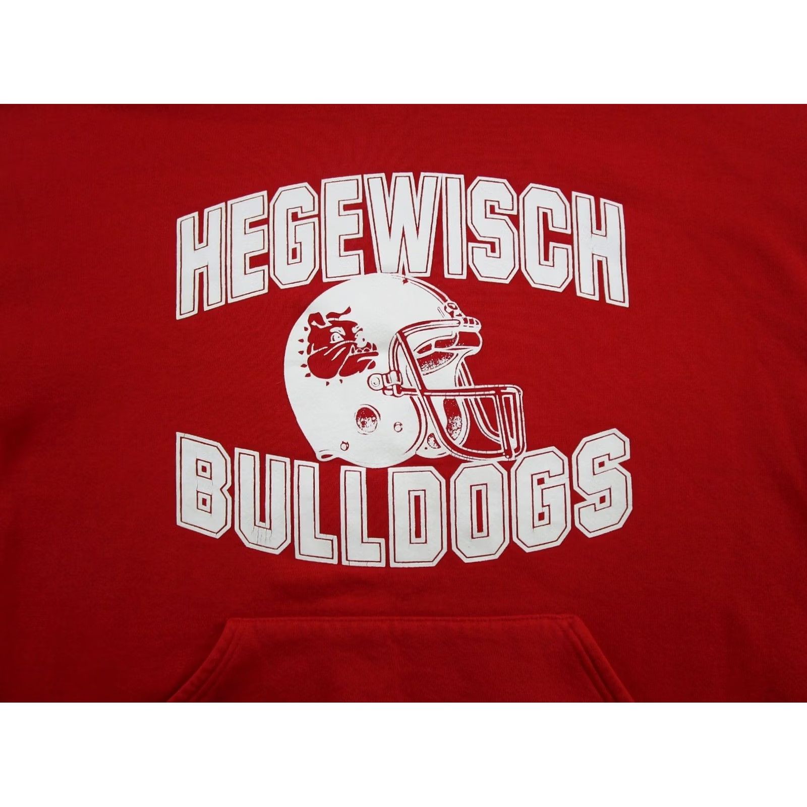 Russell Athletic VINTAGE Russell Athletic Hoodie Shirt Adults XL Red 90s Sports Football Mens Hooded Pullover Size US XL / EU 56 / 4 - 2 Thumbnail