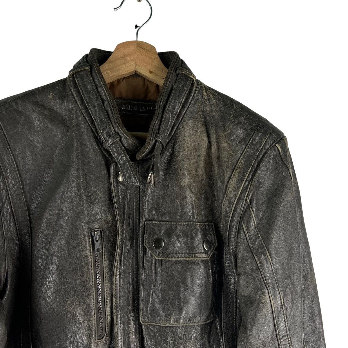 Japanese Brand 🔥VINTAGE BIKER LEATHER JACKET SIEINMARK JAPAN MADE Size US S / EU 44-46 / 1 - 5 Thumbnail