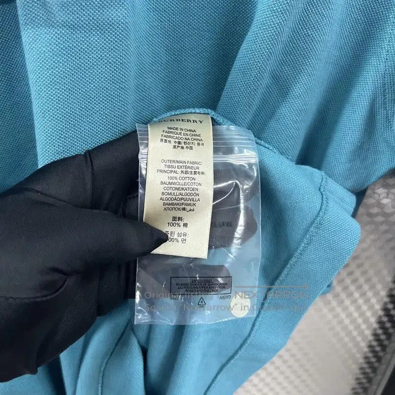 Burberry Burberry Men's Blue Cotton Polo T. Size US M / EU 48-50 / 2 - 3 Thumbnail