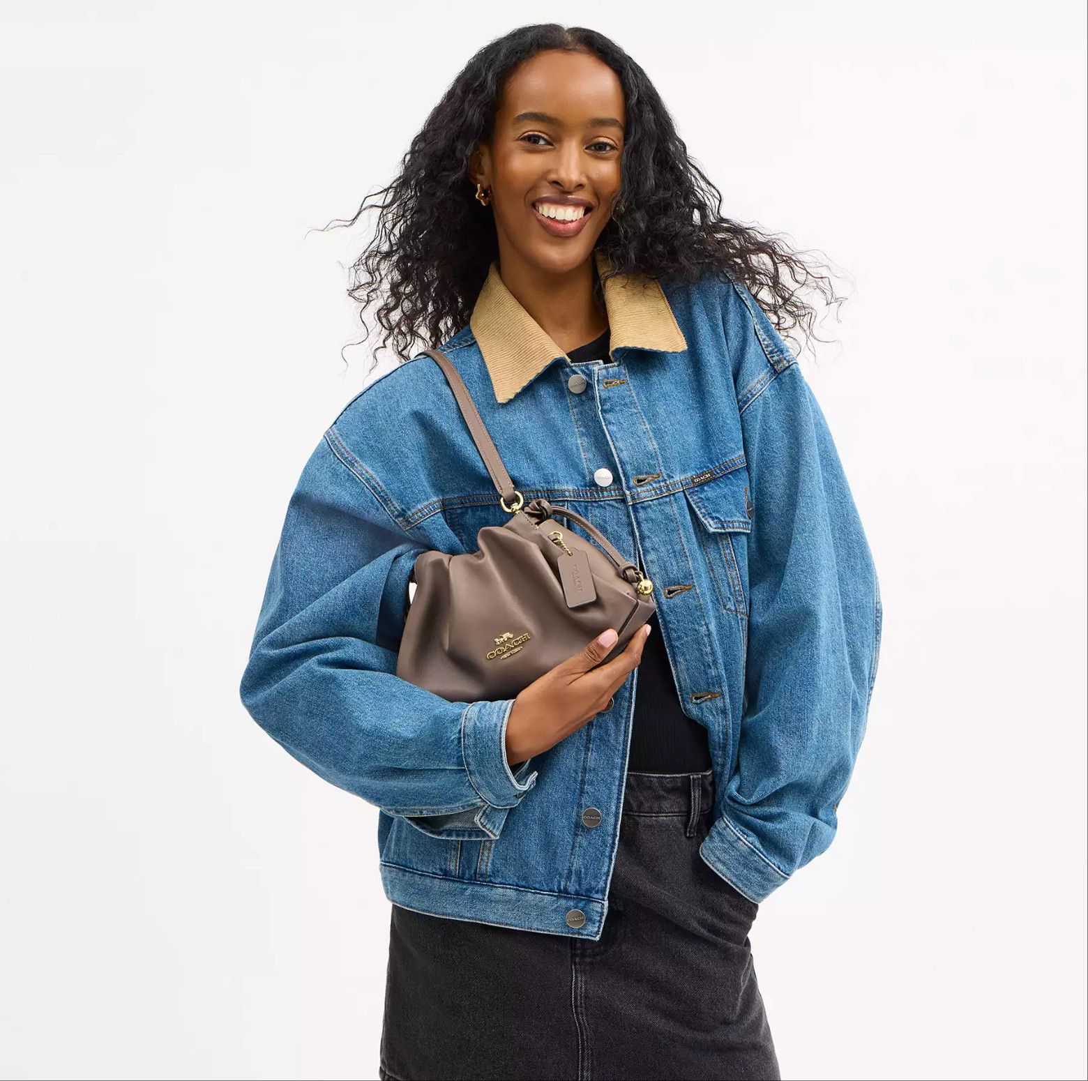 Coach Faye Shoulder Bag With Ruching CV529 Size ONE SIZE - 7 Thumbnail