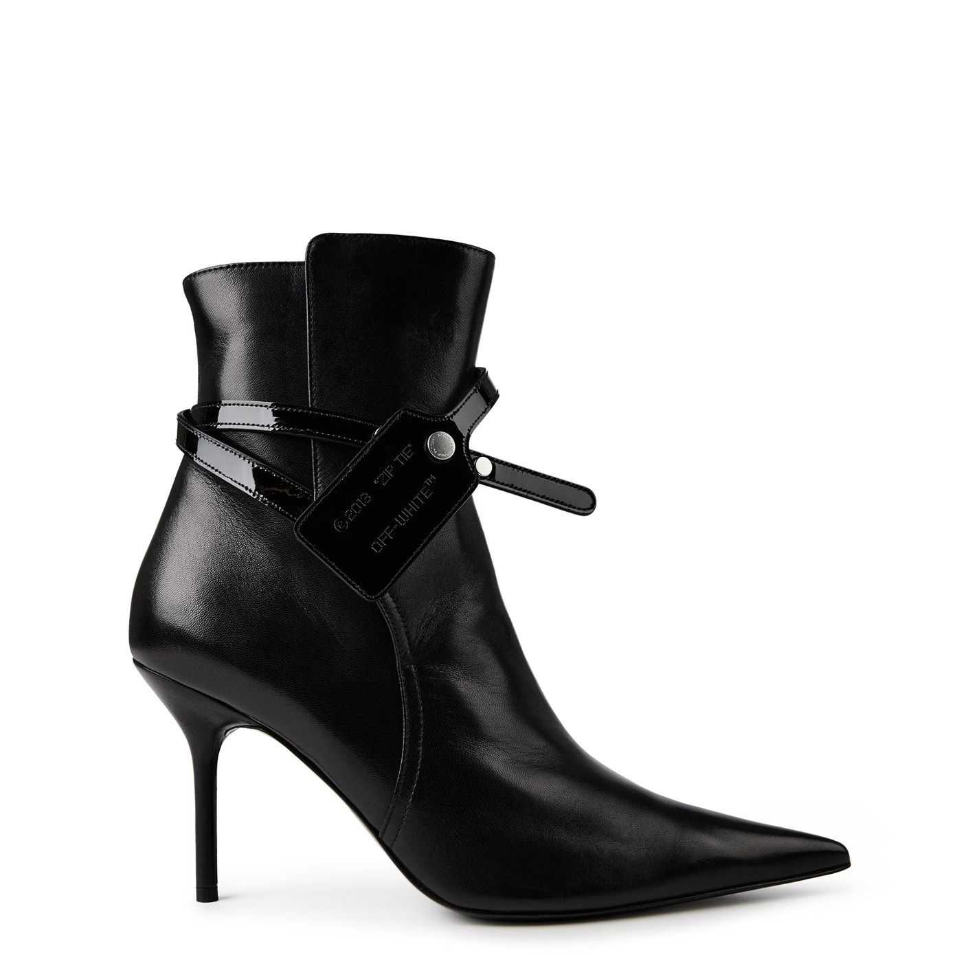 Off-White o1g2r1mq0125 Nappa Zip Boots in Black Size US 8 / IT 38 - 1 Thumbnail