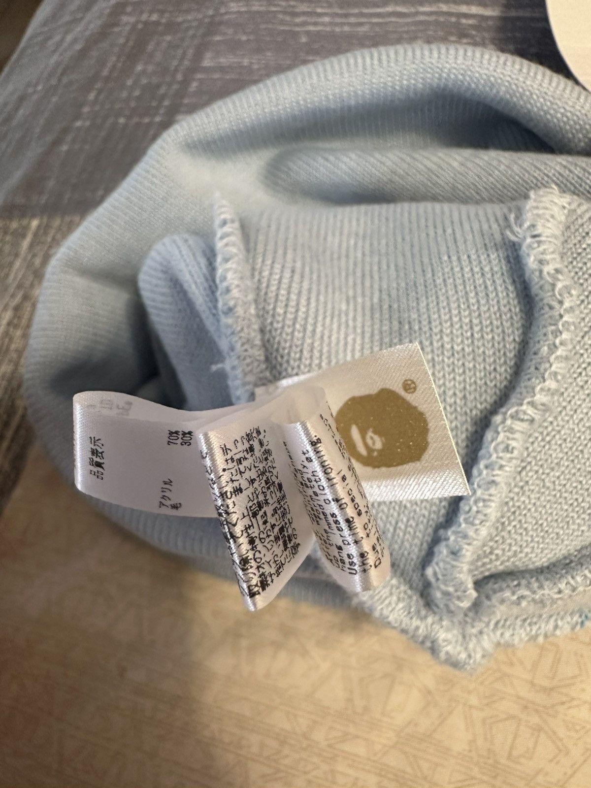 Bape Bape Light Blue Beanie Size ONE SIZE - 3 Thumbnail