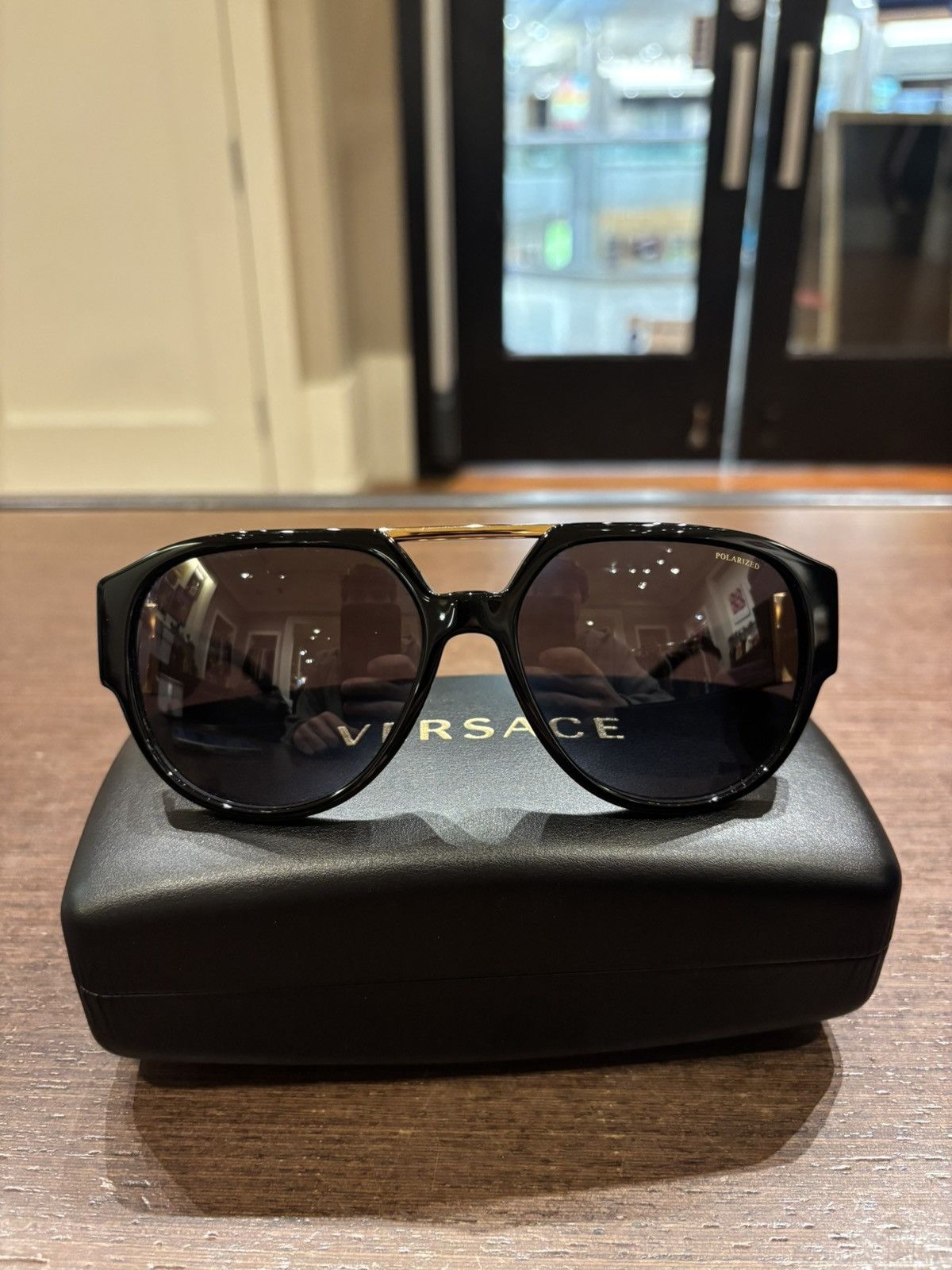 Versace Versace Black Gold Sunglasses Size ONE SIZE - 2 Thumbnail