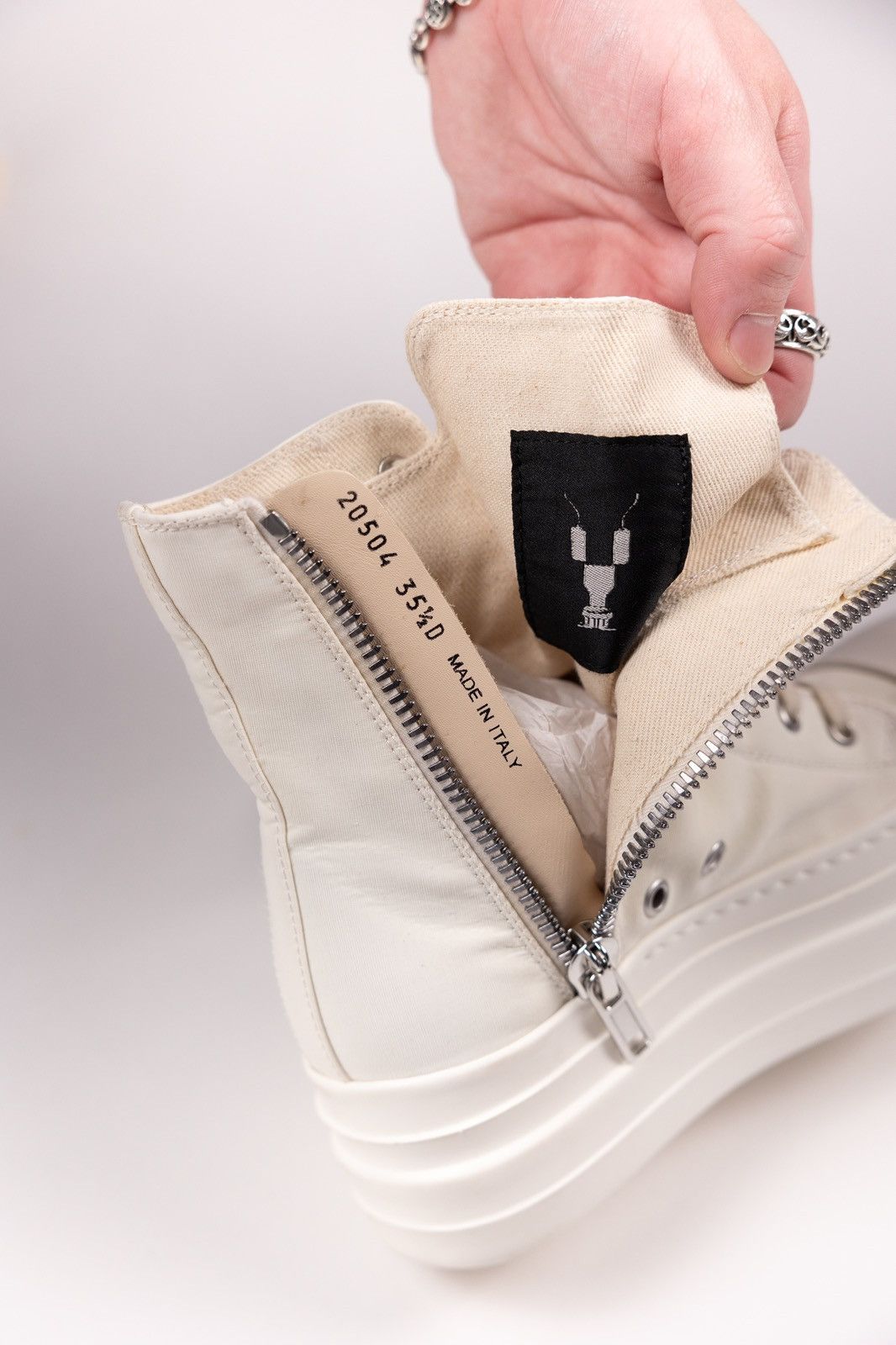Rick Owens × Rick Owens Drkshdw Rick Owens DRKSHDW Platform High Top Sneakers Size US 5.5 / IT 35.5 - 11 Thumbnail