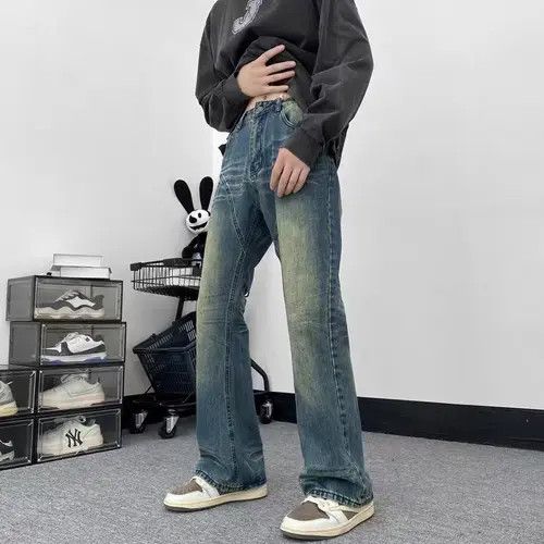 VIBE Vintage distressed washed corrugated bootcut jeans Size US 34 / EU 50 - 3 Thumbnail