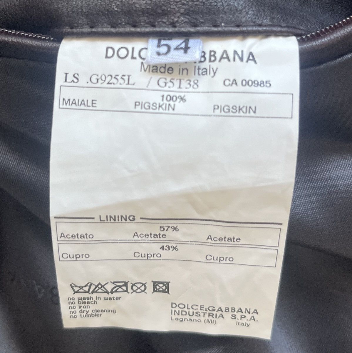 Dolce & Gabbana Dolce & Gabbana Brown Leather Mens Jacket Size US L / EU 52-54 / 3 - 23 Thumbnail