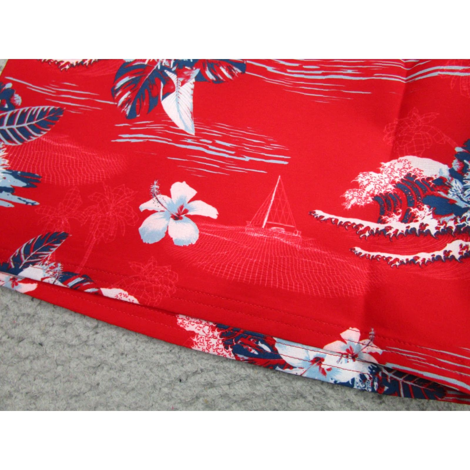 Oakley Oakley Board Shorts Mens 31 Red Hawaiian Floral Surf Trunks - Retro Bloom 20 - 4-Way Stretch Water-Repellent Drawstring Back Pocket Size US 31 - 3 Thumbnail