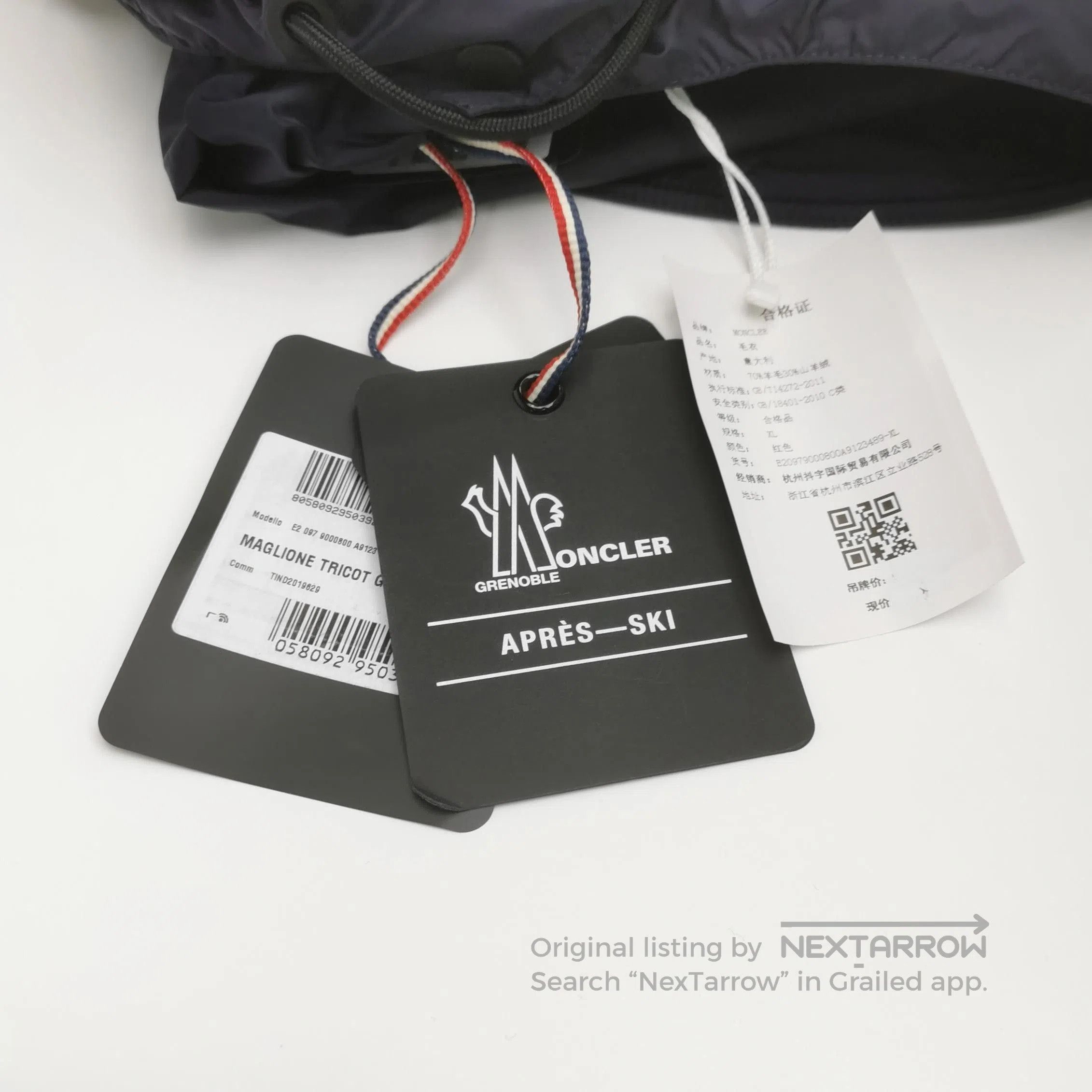 Moncler Red & Black Striped Fire Graphic Hooded Sweater. Size XL / US 12-14 / IT 48-50 - 1 Thumbnail