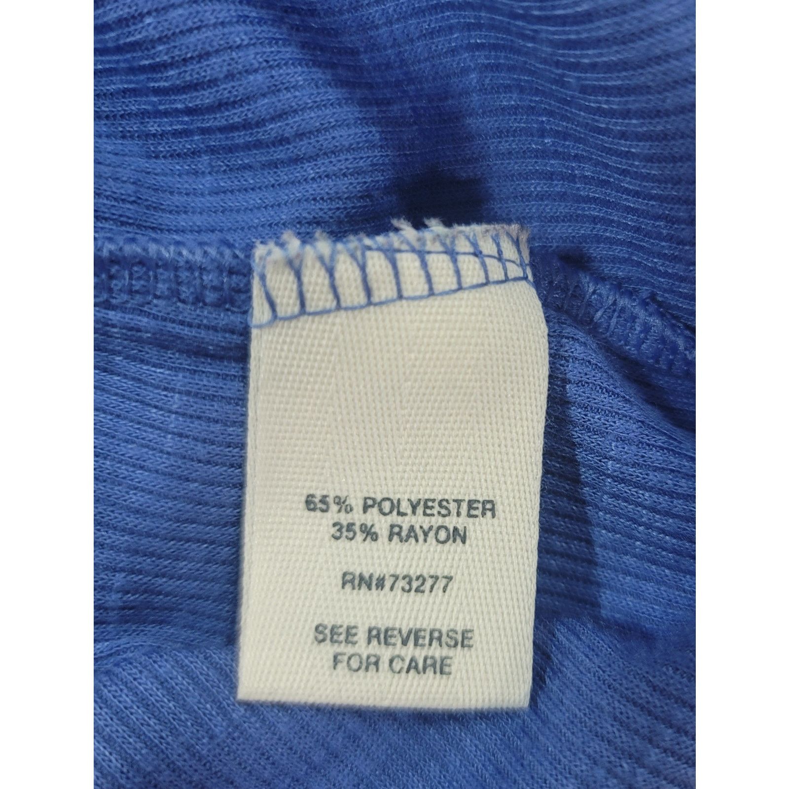 Other Mudd Blue Ribbed Slub Knit Scoop Tank Shirt Small Stretchy Size S / US 4 / IT 40 - 4 Thumbnail