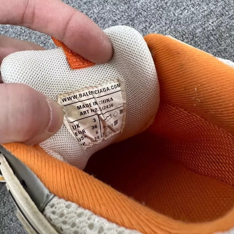 Balenciaga Balenciaga Track Sneakers in White and Orange-2505 Size US 5 / IT 35 - 7 Thumbnail