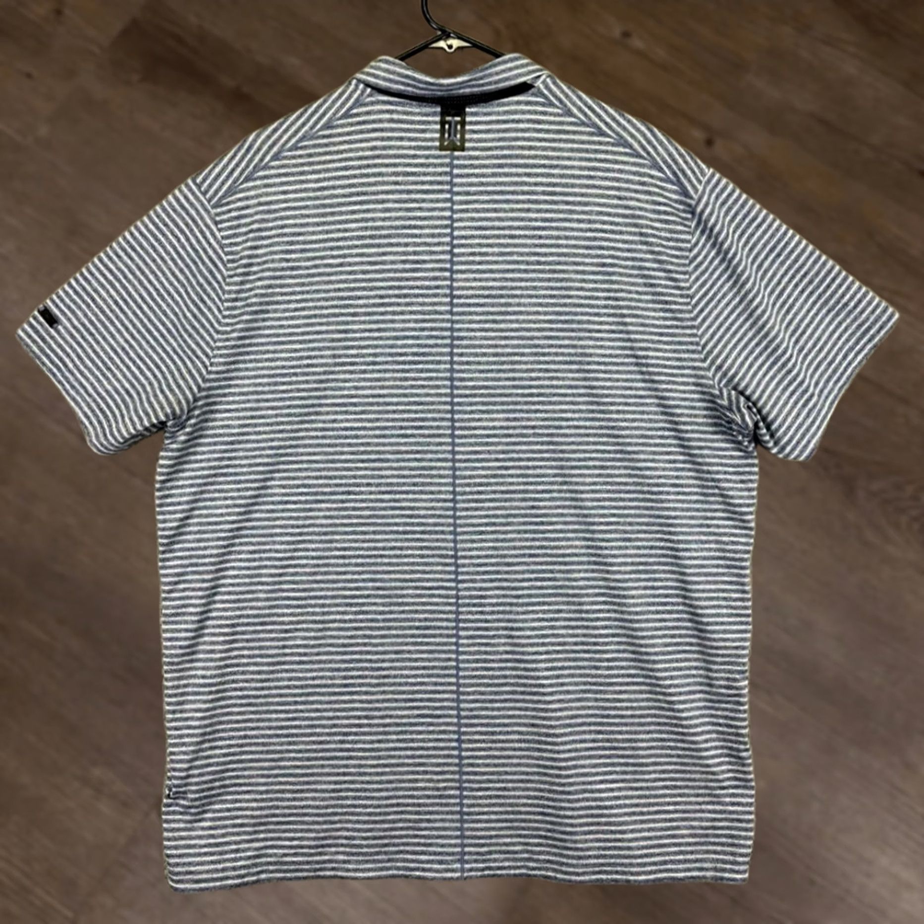 Nike Nike Tiger Woods Golf Polo Shirt Striped Dri-Fit Blue White Mens XL Size US XL / EU 56 / 4 - 1 Thumbnail