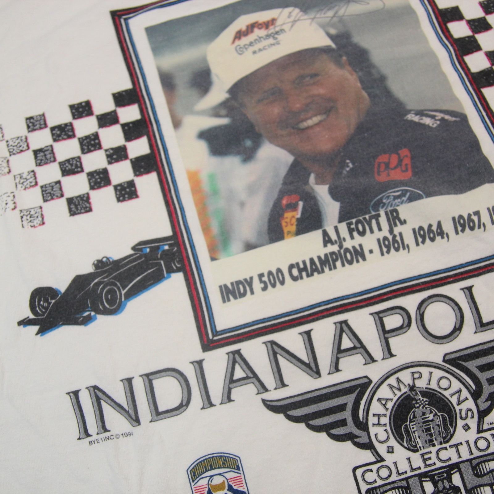 Vintage Vintage 1994 Indianapolis 500 Champion Graphic T Shirt Size US XL / EU 56 / 4 - 3 Thumbnail