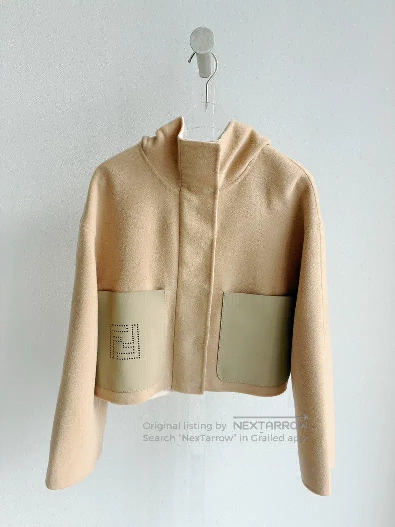 Fendi Fendi Beige Wool Hooded Jacket Size XXS / US 00 / IT 34 - 2 Thumbnail