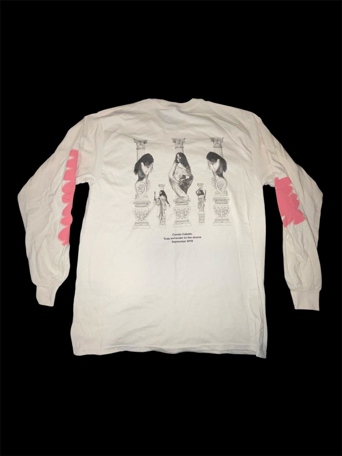Designer Camilla Cabelo Cream and pink Shamelees NWOT long sleeve tee Size US L / EU 52-54 / 3 - 2 Thumbnail