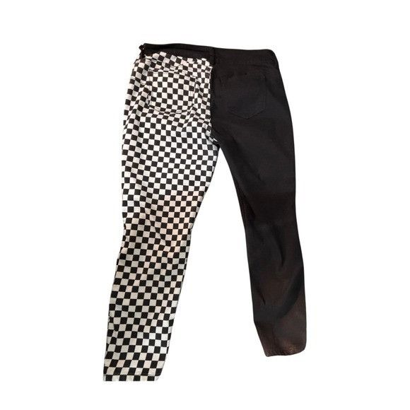 Other (Size 17) HT Denim Hi Rise Super Skinny Jeans Black Checker Size 40" / US 18 - 2 Thumbnail