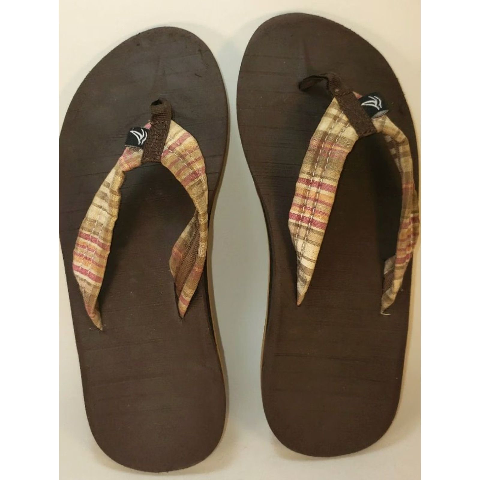 Sperry Sperry Top-Sider Women's Thong Sandals Flip Flops Size 7.5M Multicolor Plaid Pattern Sandal Size M / US 6-8 / IT 42-44 - 6 Thumbnail