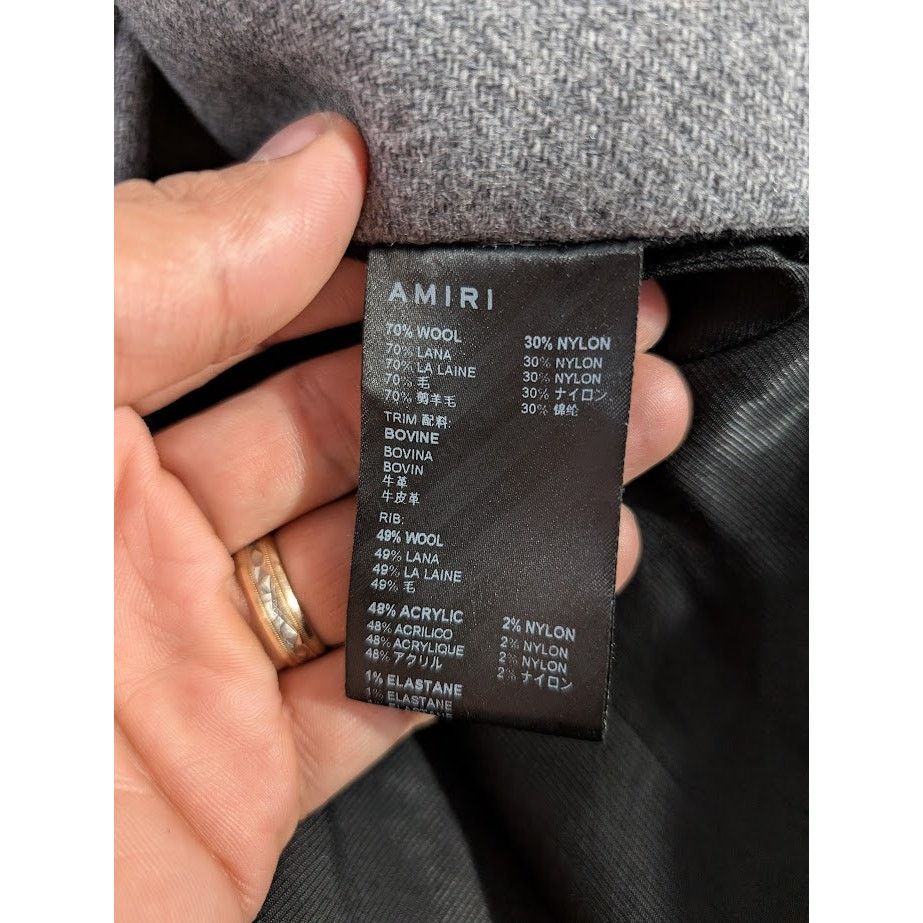 Amiri o1rshd1 Oversized Stars Varsity Jacket in Gray Size US XL / EU 56 / 4 - 15 Thumbnail