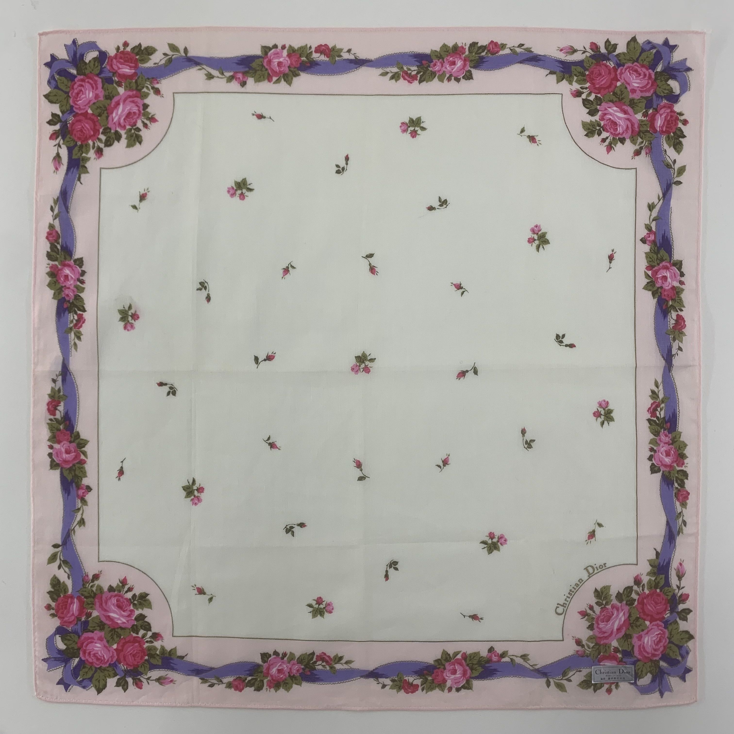 Christian Dior Monsieur Christian Dior Handkerchief Bandana Neckerchief TB3476 Size ONE SIZE - 2 Thumbnail