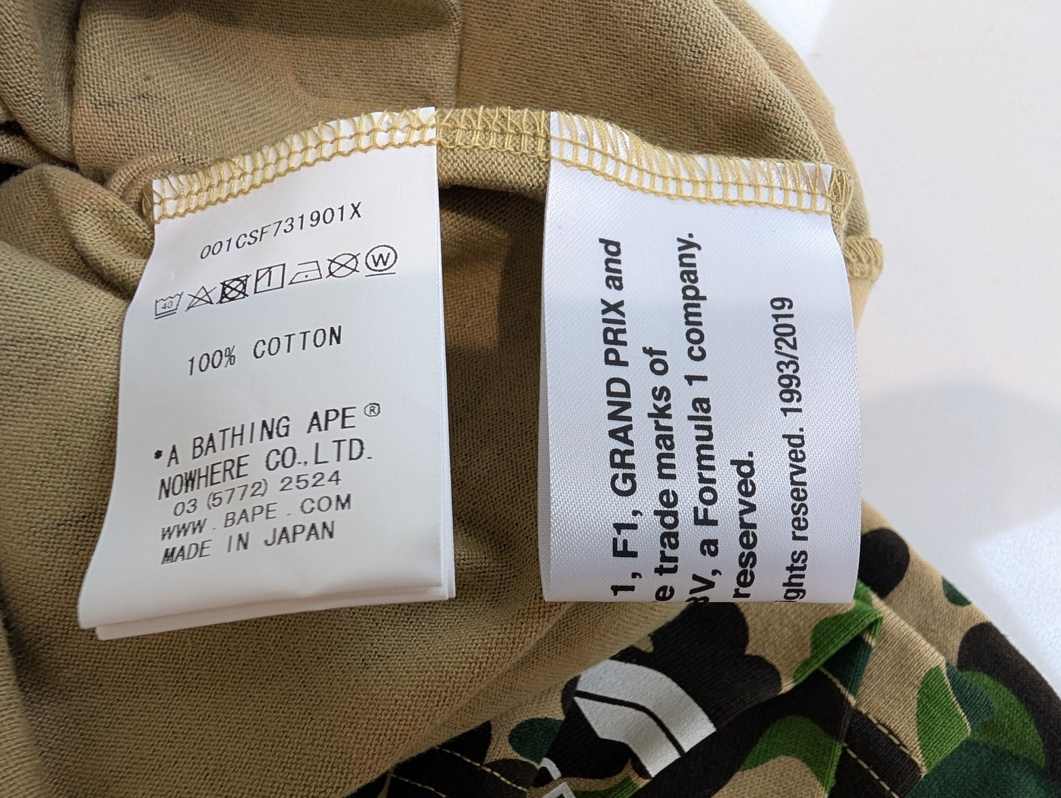 Bape Bape x F1 Short Sleeve Shark Tee Size US M / EU 48-50 / 2 - 4 Thumbnail