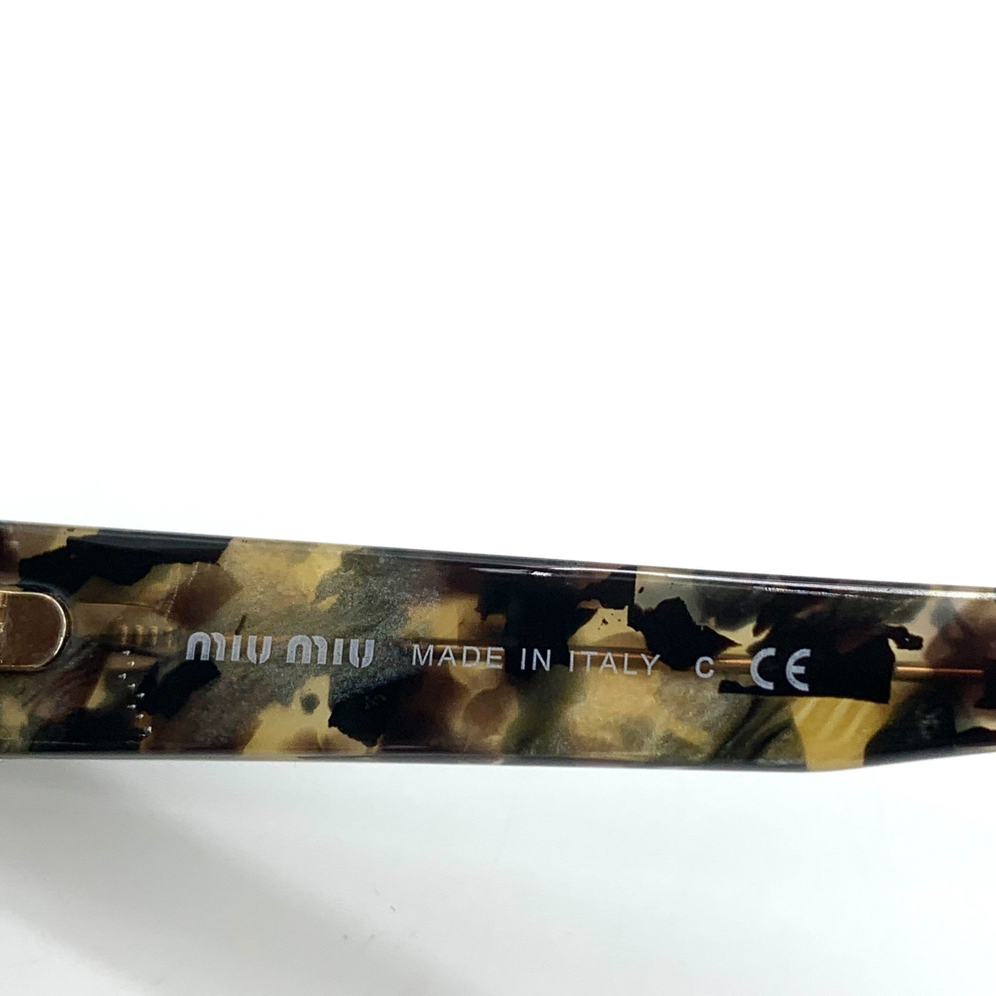 Miu Miu Miu Miu Womens Oversized Square Tortoiseshell Sunglasses Wit Size ONE SIZE - 4 Thumbnail