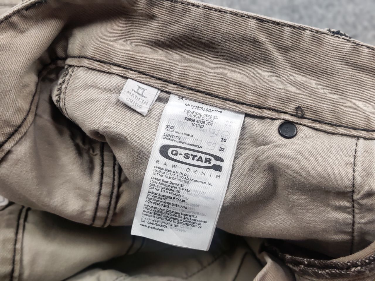 G-Star Vintage g-star raw 3d tapered coj Dark Canvas Cargo Pants Size US 31 - 17 Thumbnail