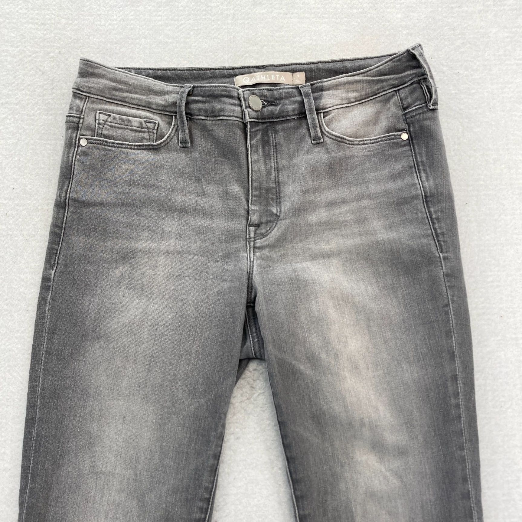 Athleta Athleta Sculptek Jeans Women’s 4 Skinny Ankle Gray Stretch Denim Low Rise Pants Size 28" / US 6 / IT 42 - 2 Thumbnail