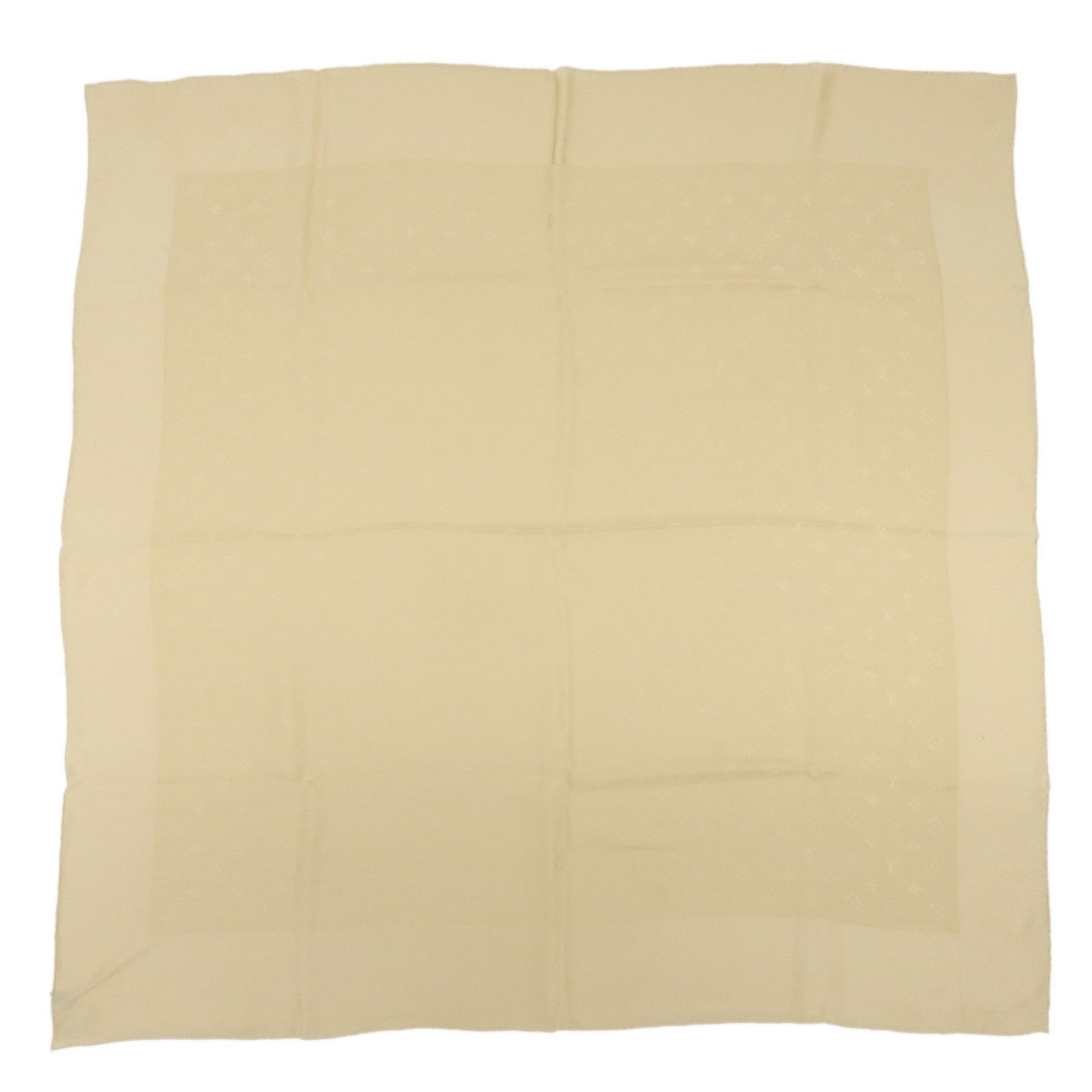 Louis Vuitton Louis Vuitton Monogram Silk Scarf Beige Size ONE SIZE - 1 Thumbnail
