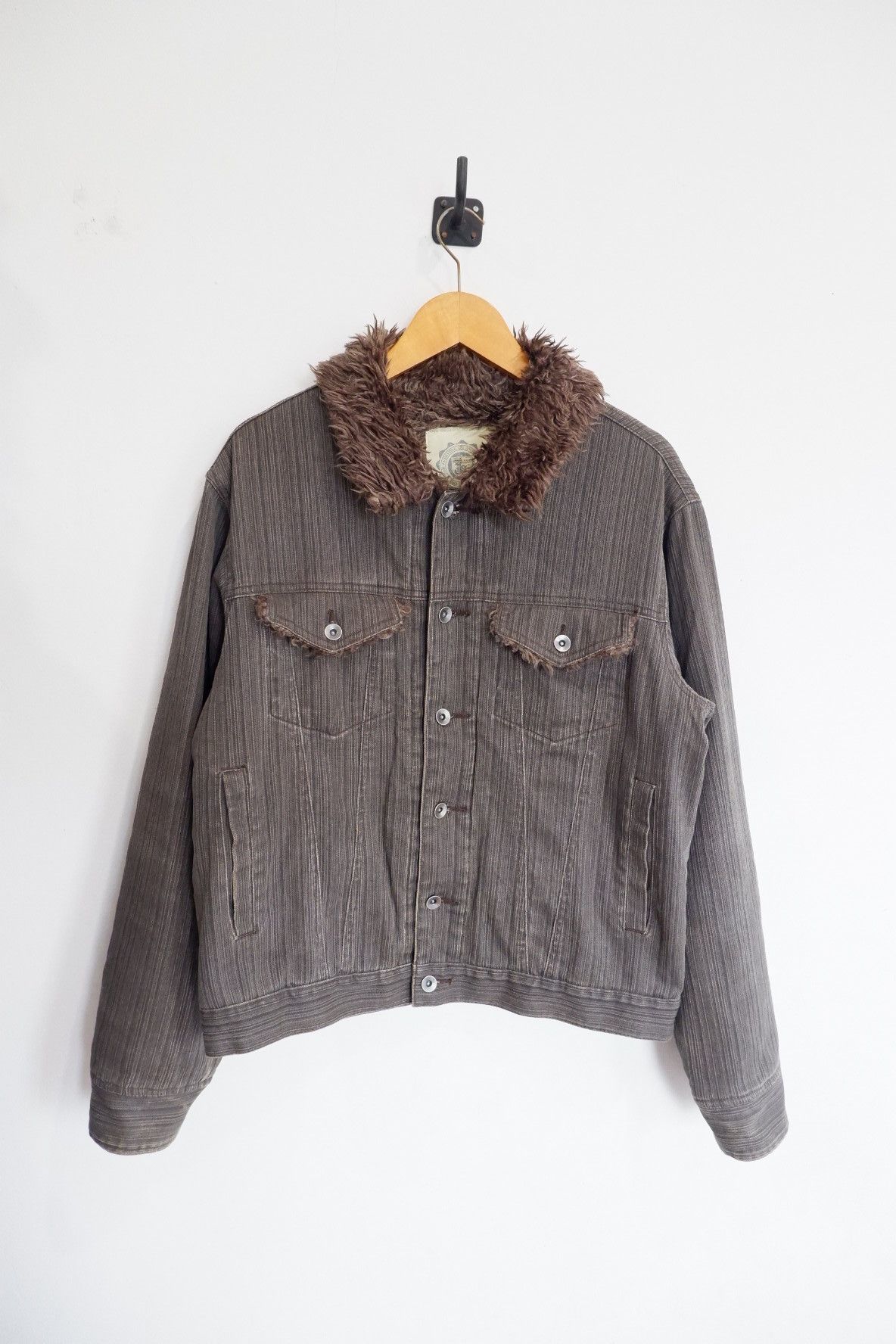 If Six Was Nine Vintage Jungle Storm Fur Neck Jacket Size US M / EU 48-50 / 2 - 1 Thumbnail