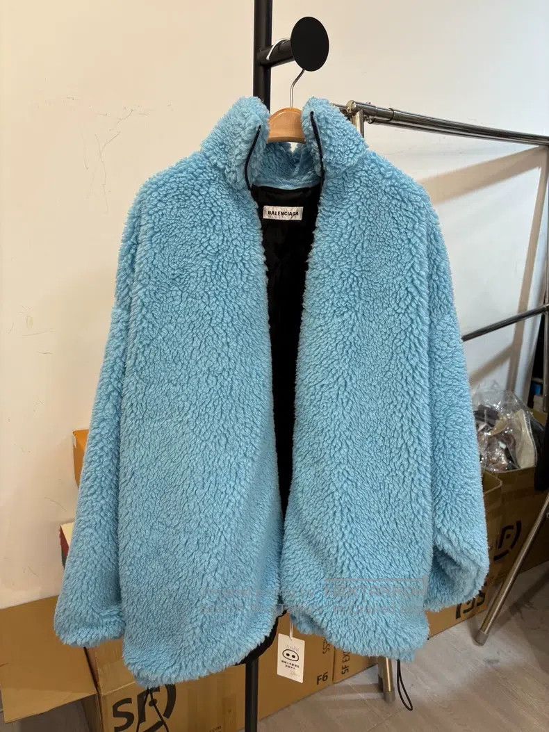 Balenciaga Balenciaga Blue Fleece Zip Jacket Size XS / US 0-2 / IT 36-38 - 2 Thumbnail