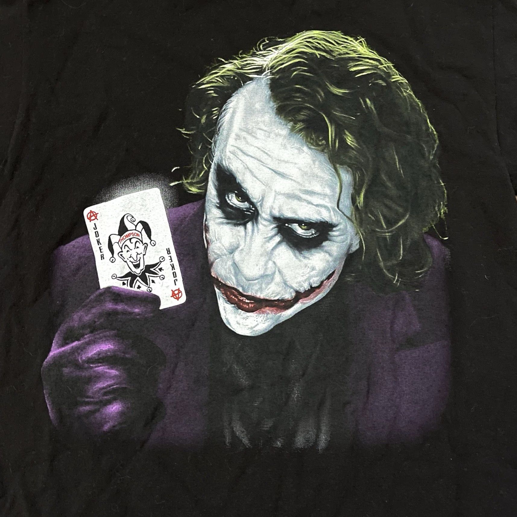 Vintage VINTAGE Batman Dark Knight Joker Men T-Shirt Big Face Heath Ledger Movie Promo Shirt M Black Cotton Knit Crew Neck Short Sleeve Regular Graphics Size US M / EU 48-50 / 2 - 2 Thumbnail
