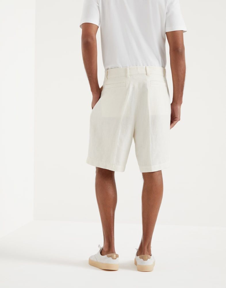 Brunello Cucinelli o1w1db10825 Bermuda in Cream White Size US 30 / EU 46 - 2 Thumbnail