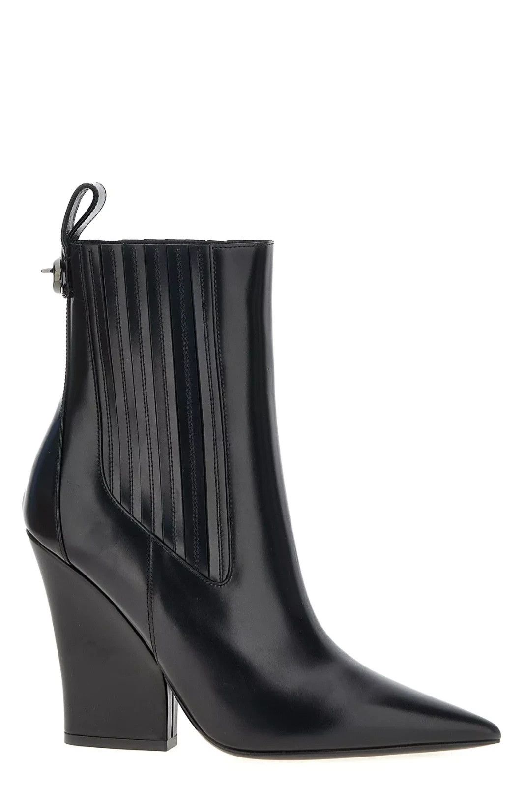 VALENTINO GARAVANI Lockette Black Leather 105mm Boots