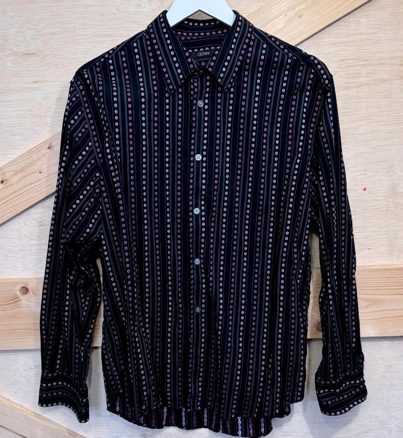 Designer Cezani Men's Long Sleeve Button Up Dress Shirt Polka Dots Size US L / EU 52-54 / 3 - 1 Thumbnail