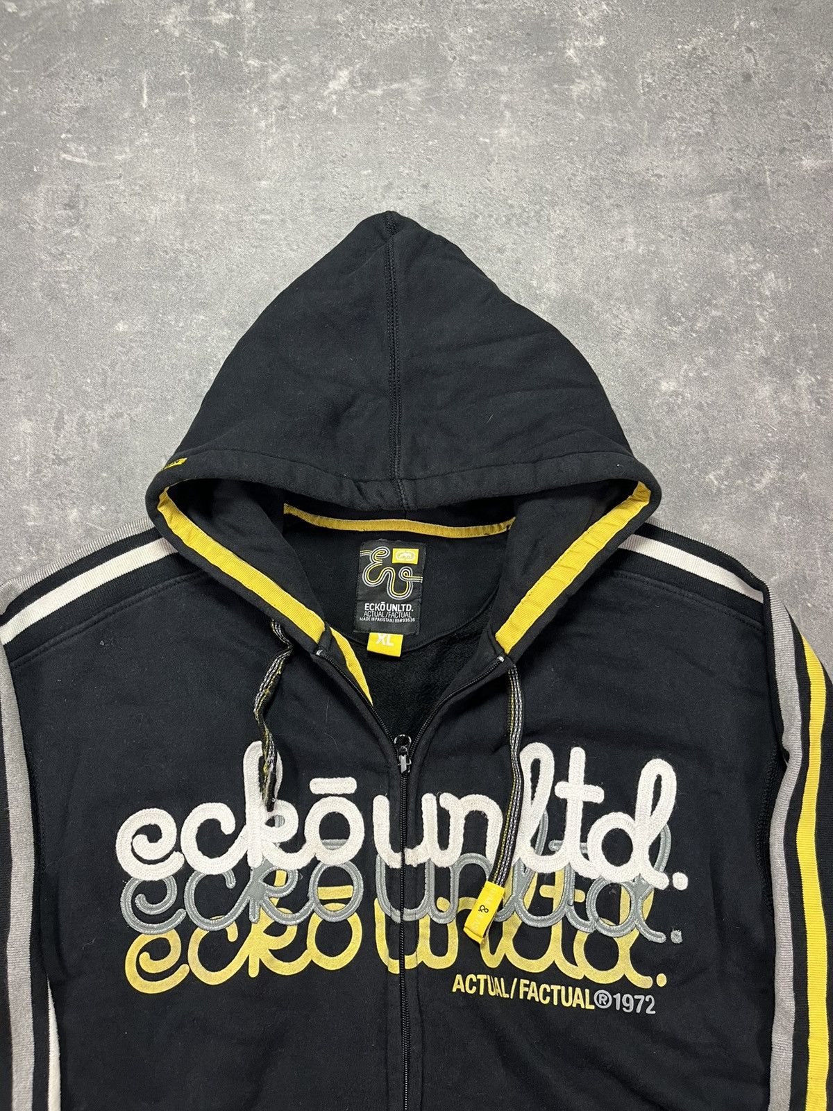 Ecko Unltd. Ecko Unltd. Triple Big Logo Spellout Baggy Zip Hoodie XL Size US XL / EU 56 / 4 - 9 Thumbnail