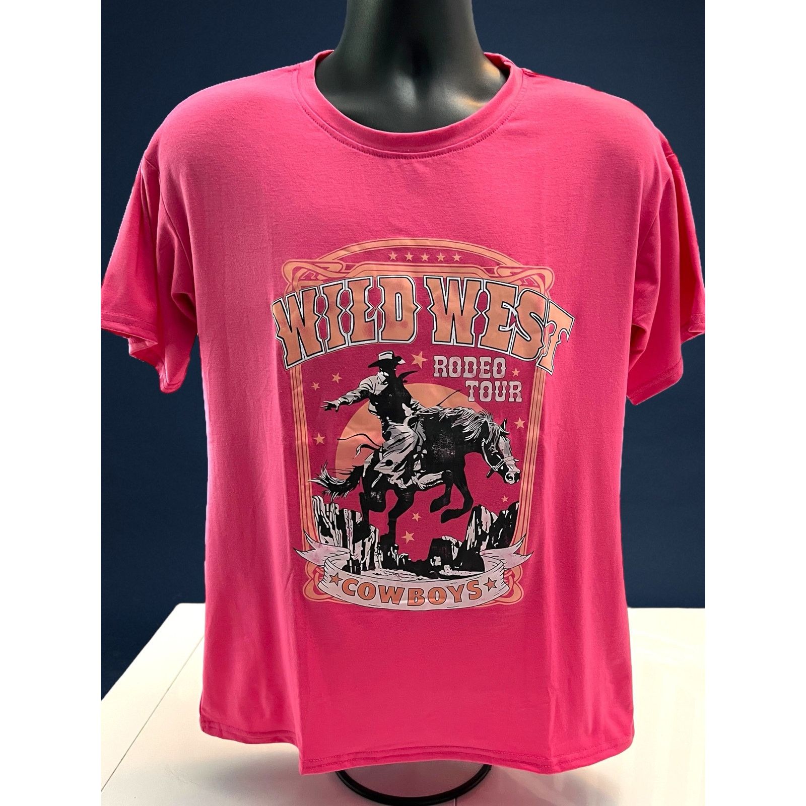 Other Woman’s Wild West Rodeo Tour Cowboys Graphic T-Shirt Pink Size S / US 4 / IT 40 - 1 Thumbnail