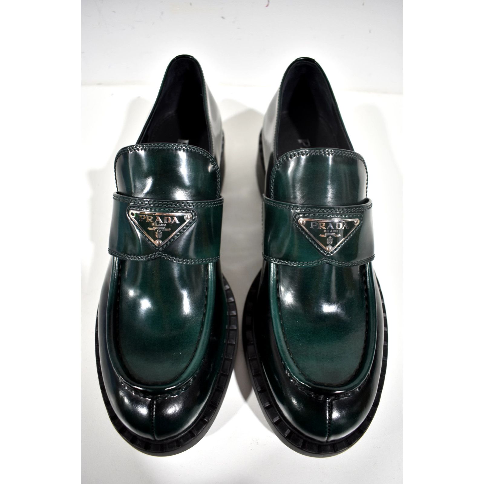 Prada Spazzolato Bosco Platform Loafer Creeper Slip On Flat 40.5 Size US 10.5 / IT 40.5 - 8 Thumbnail